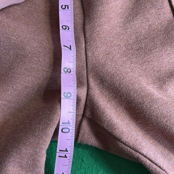 EVERLANE THE DREAM PLEATED KNIT CROP HEATHERED  AUBURN PANT SZ S - Picture 12 of 15